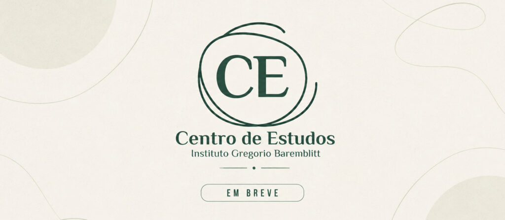 Banner do Centro de Estudos do Instituto Gregorio Baremblitt, espaço de formação continuada, pesquisa e experimentação em esquizoanálise, esquizodrama e análise institucional.